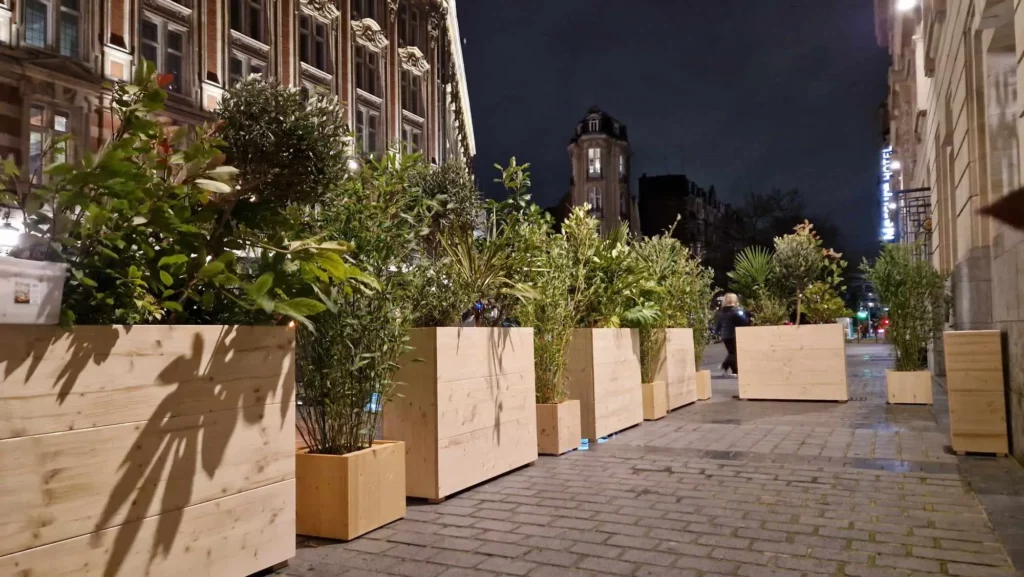 Jardinières de plantes en location pour cloisonner, créer une allée, délimiter un espace, un brise vue, une cloison naturel dans le nord de la France Lille et alentours