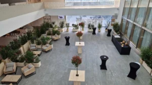 Scénographie végétal pour événement professionnel RSE, location de plantes naturelles en pot